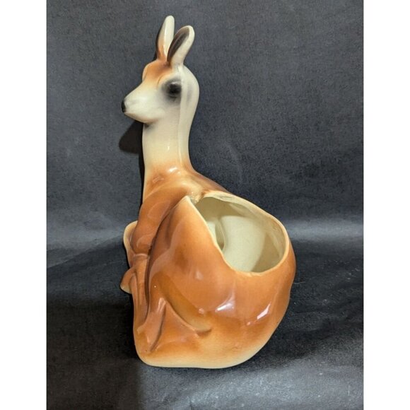 Vintage Ceramic Deer Planter Pot Decor Christmas holiday utensil trinket candle - Picture 3 of 12